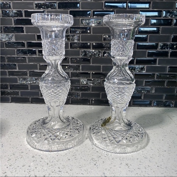 Waterford Crystal discontinued Candlestick set of 2 - Picture 1 of 10